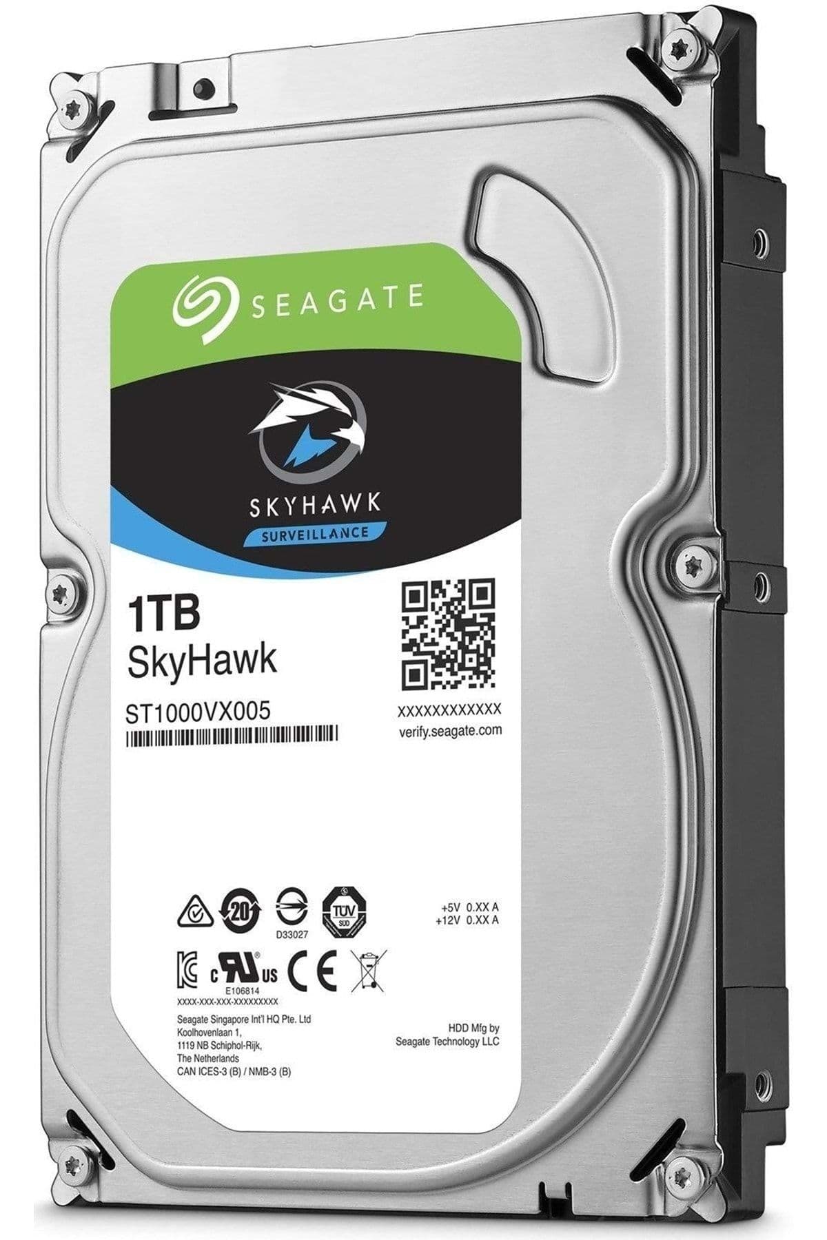 Seagate SkyHawk 1 TB 3.5" SATA3 5900 RPM 64 MB 7/24 Güvenlik Diski (ST1000VX005)
