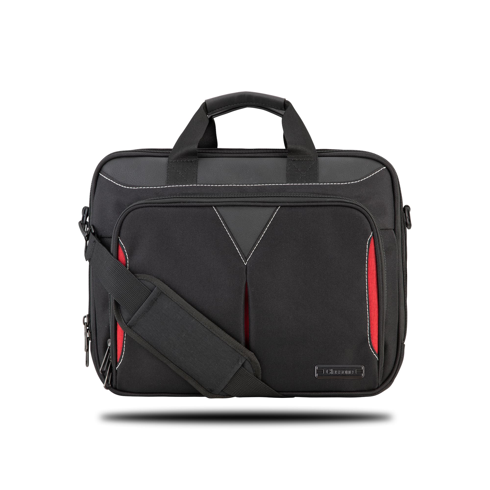 Classone Taranto Serisi VP3000 15.6 inch WTXpro Su Geçirmez Kumaş Laptop El Çantası -Siyah