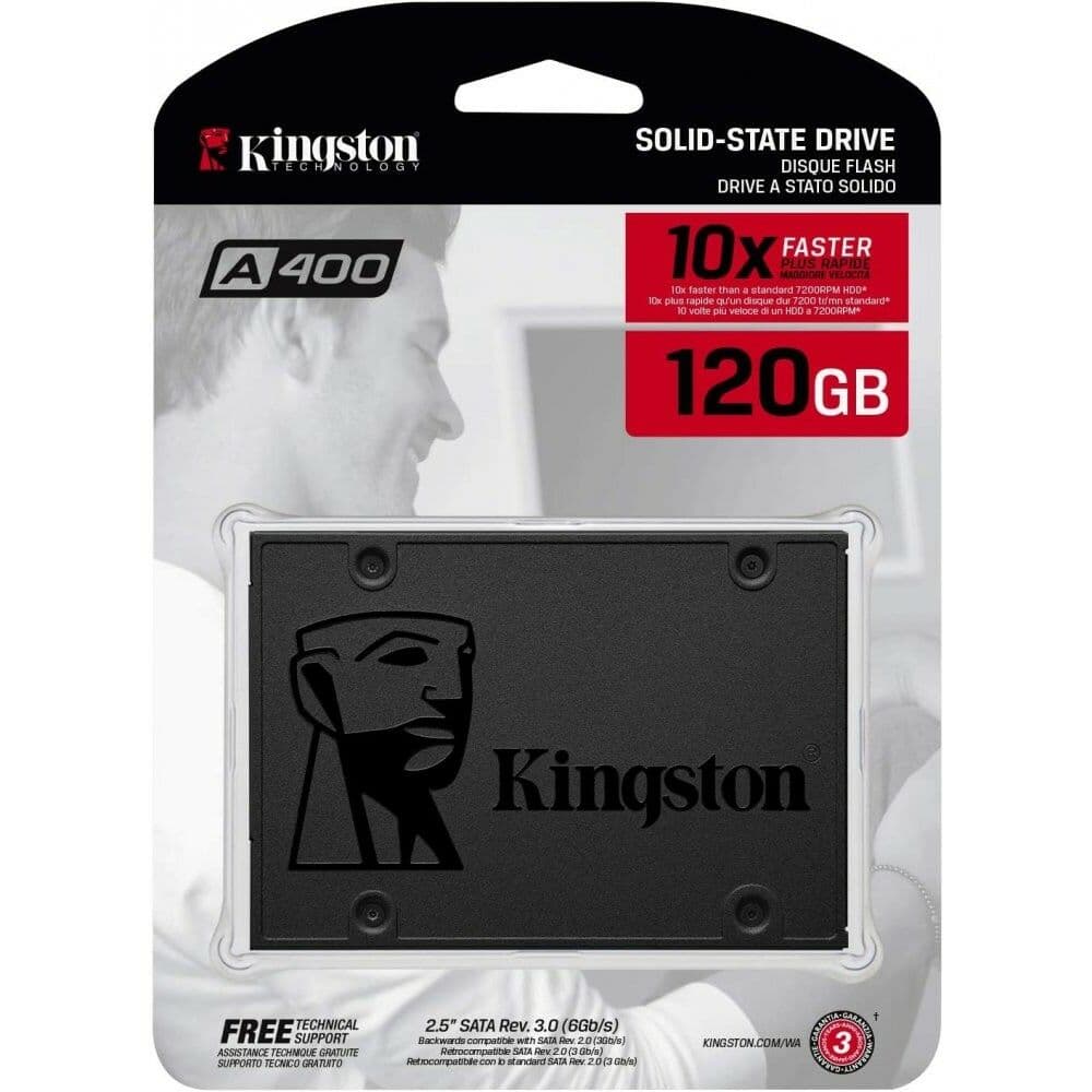 Kingston A400 120 GB 2.5" SATA3 SSD (500/320 MB/s)