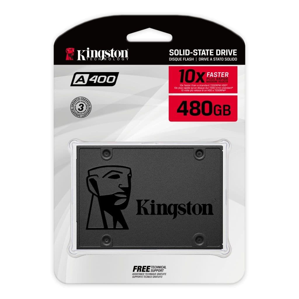 Kingston A400 480 GB 2.5" SATA3 SSD (500/450 MB/s)