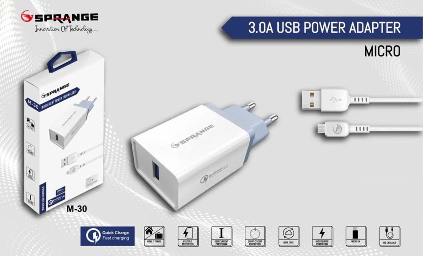 Sprange M-30 Micro USB Şarj Adaptörü