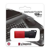 128 GB USB3.2 KINGSTON DATA TRAVELER EXODIA M SIYAH/KIRMIZI