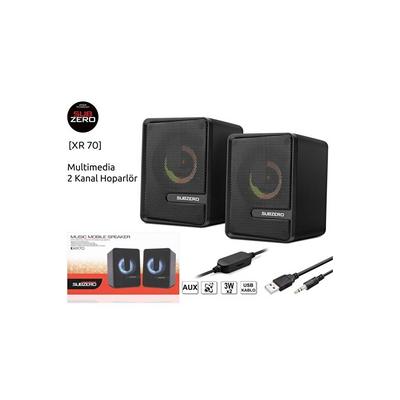 Işikli 3w X 2 Multimedia Usb Hoparlör Subzero Xr70