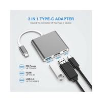 Macbook 3 In 1 Type-C To Hdmı USB 3.0 Çevirici Dönüştürücü Adaptör