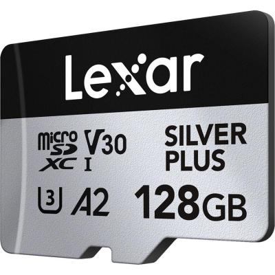 Lexar Professional 128GB SILVER PLUS UHS-I microSDXC Bellek Kartı SD Adaptörlü